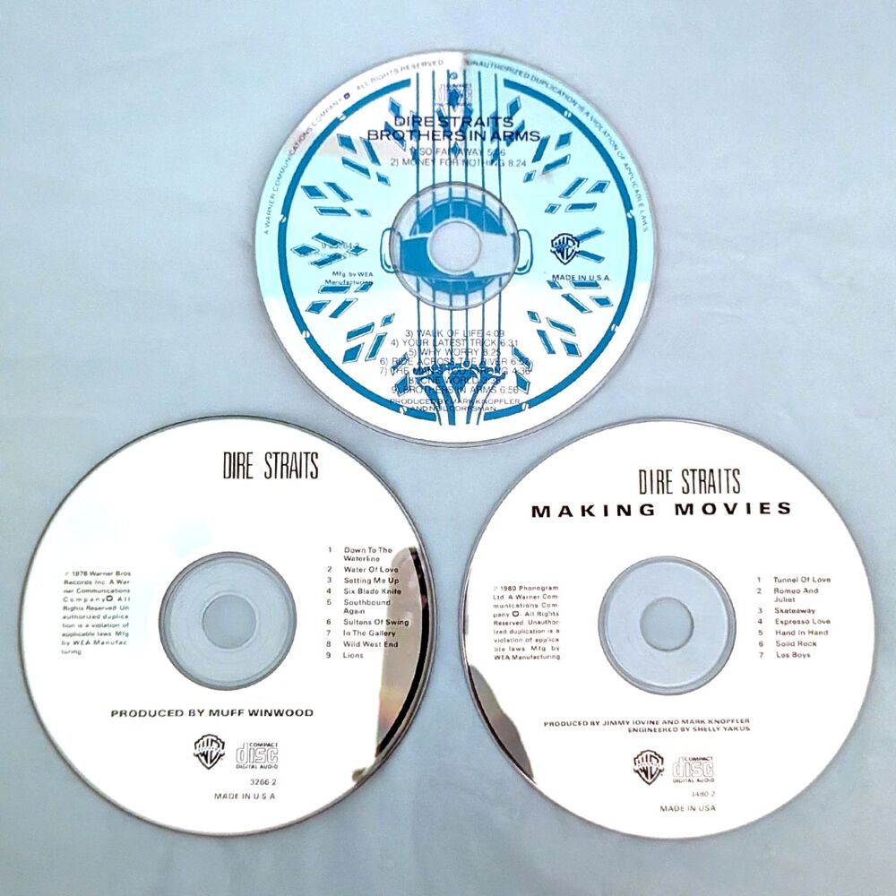 Dire Straits Brothers In Arms Making Movies Self Titled CD Lot Classic Rock Vtg
